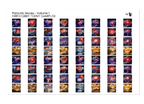 PatternPly® Full Coverage Patriotic Volume 1 Fireworks Teeny Sampler: sampler sheet of small art scene designs