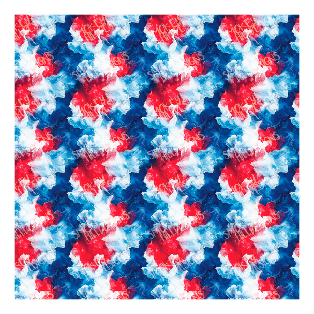 PatternPly® Transparent Patriotic Explosion LARGE sheet showing the pattern