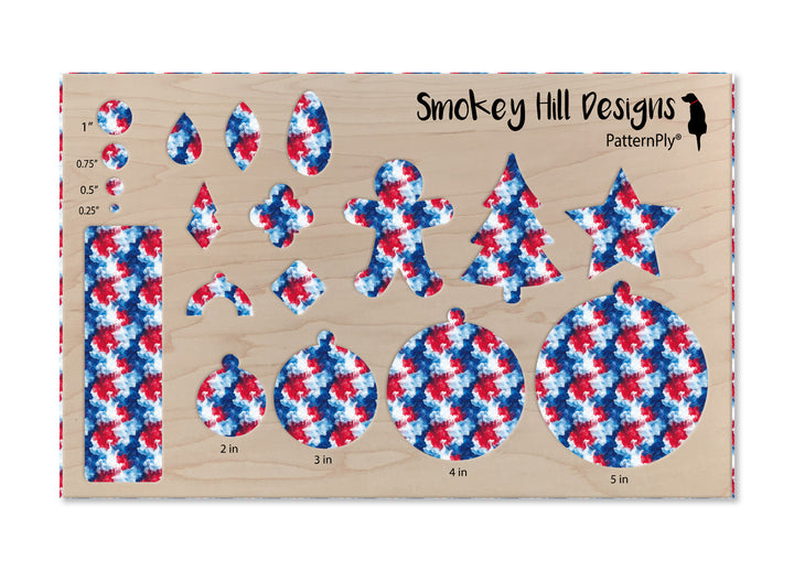 PatternPly® Transparent Patriotic Explosion LARGE