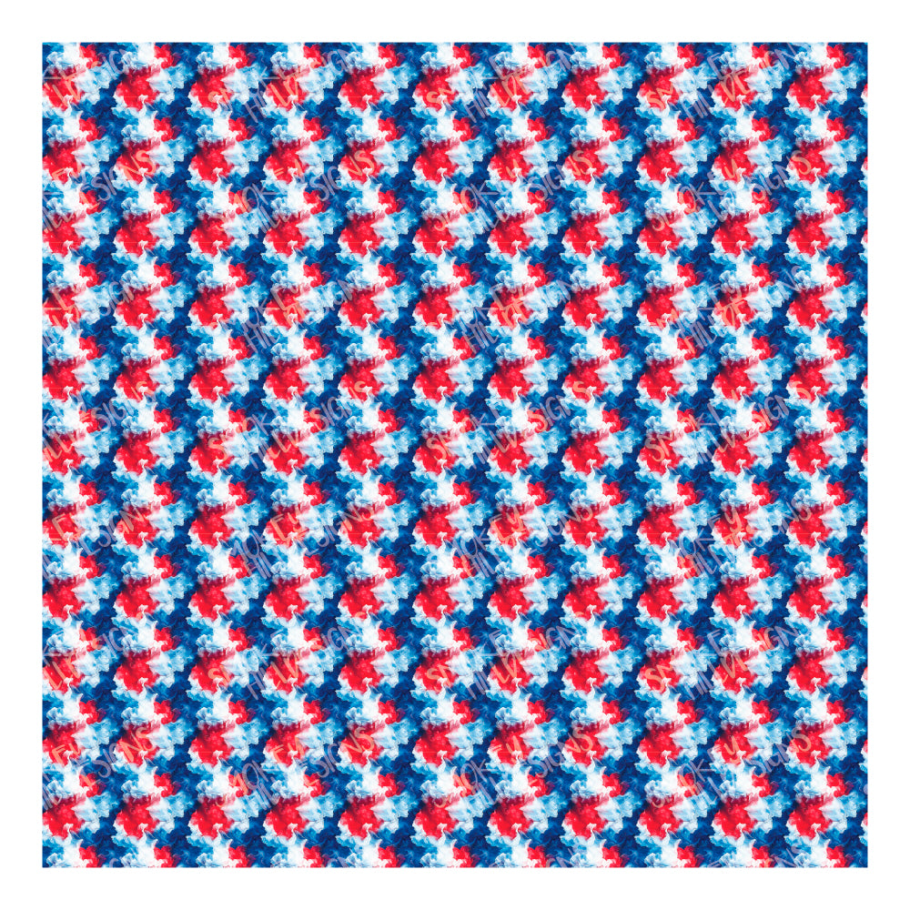 PatternPly® Full Coverage Patriotic Explosion sheet showing the pattern