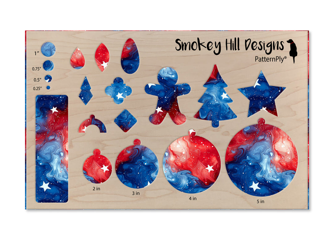 PatternPly® Full Coverage Patriotic Ink Stars
