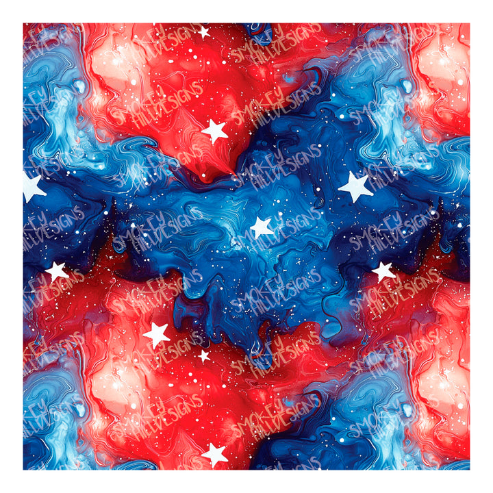 PatternPly® Full Coverage Patriotic Ink Stars