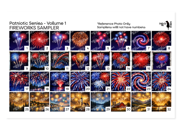 PatternPly® Transparent Patriotic Volume 1 Fireworks Sampler