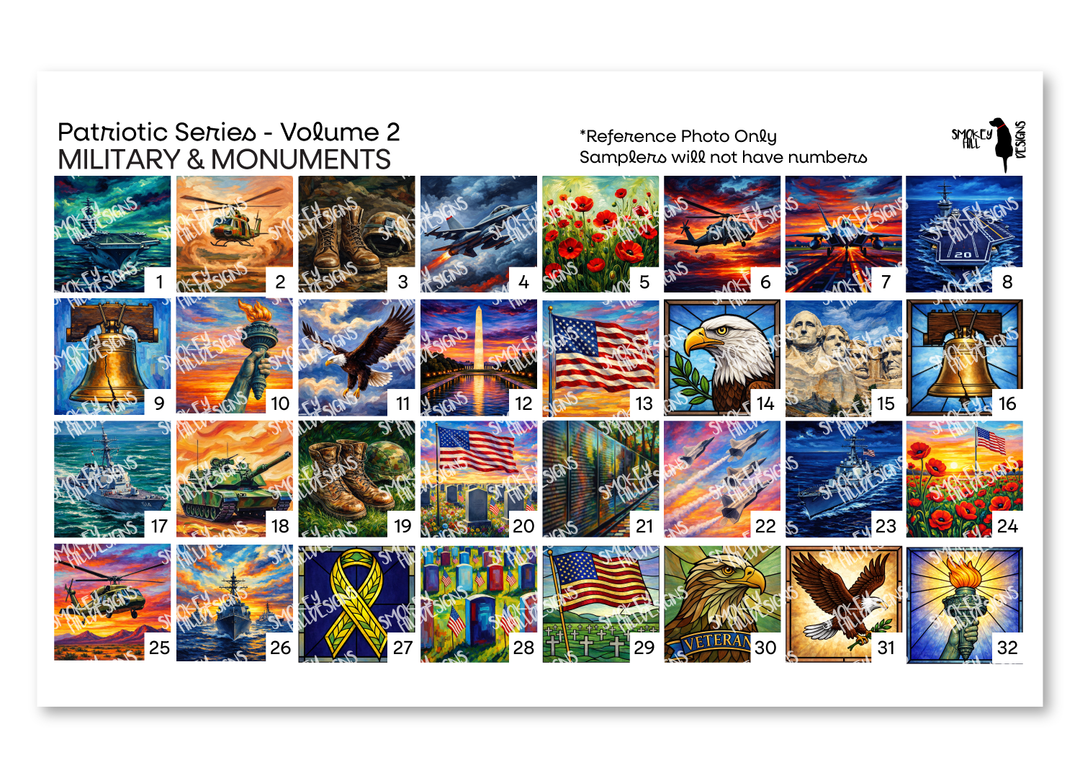 PatternPly® Transparent Patriotic Volume 2 Military and Monuments Sampler