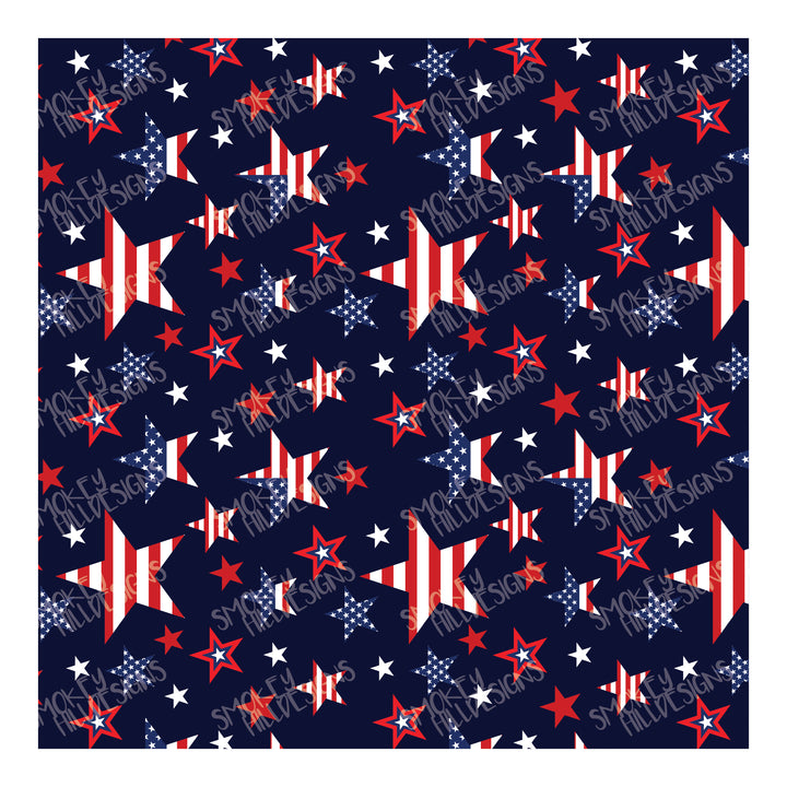 PatternPly® Full Coverage Patriotic Stars VERTICAL