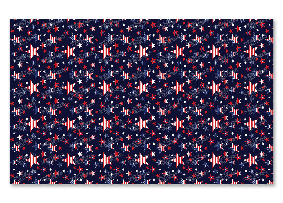 PatternPly® Full Coverage Patriotic Stars VERTICAL