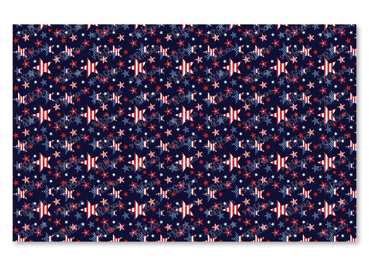 PatternPly® Full Coverage Patriotic Stars VERTICAL product photo 2