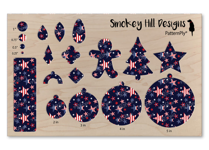 PatternPly® Full Coverage Patriotic Stars VERTICAL