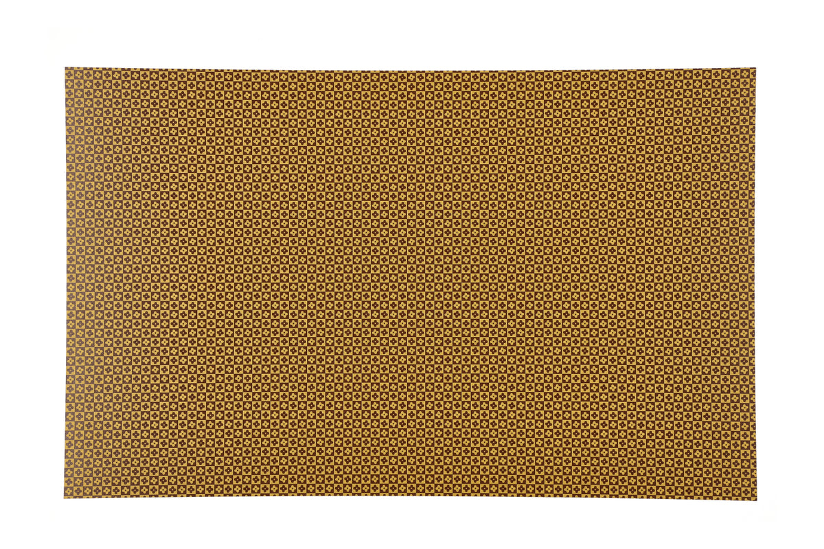 PatternPly® EcoBrown Yellow Floral Checkerboard product photo 2