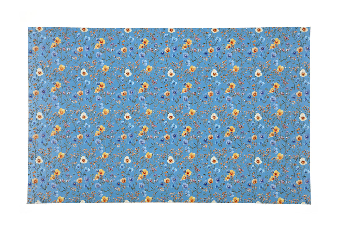 PatternPly® EcoLightBlue Blue and Yellow Wildflowers