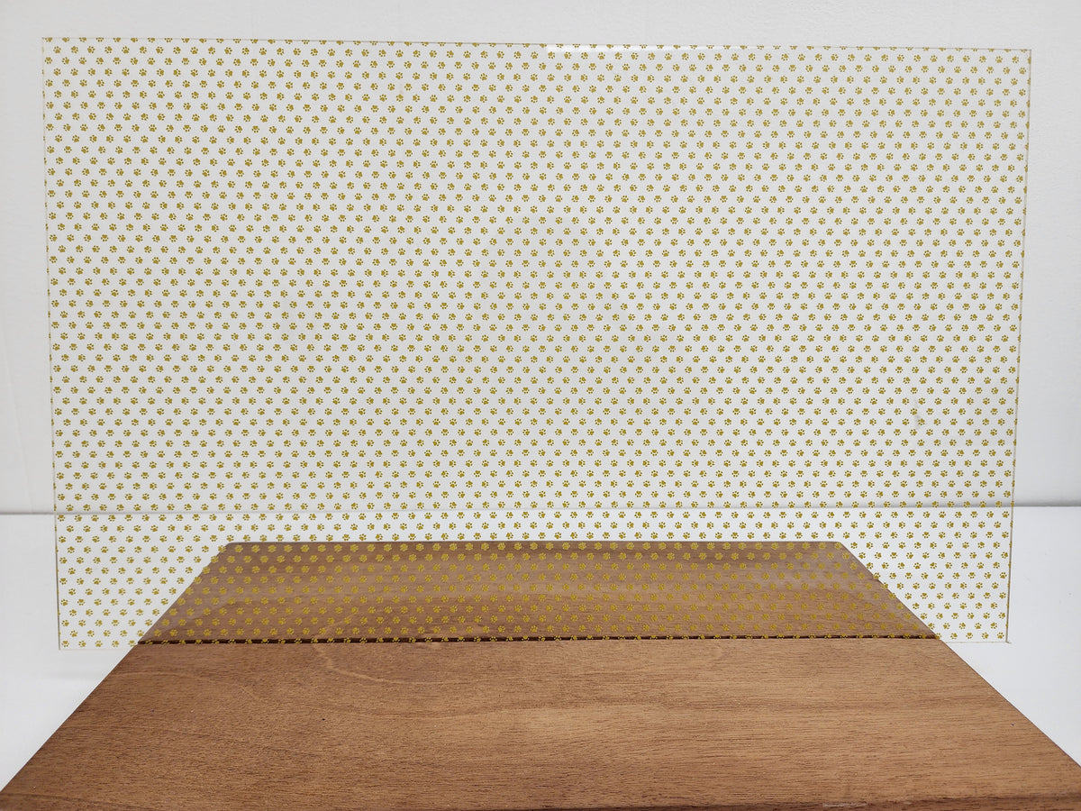 PatternPly® Scattered Micro School Pawprints GOLD product photo 3