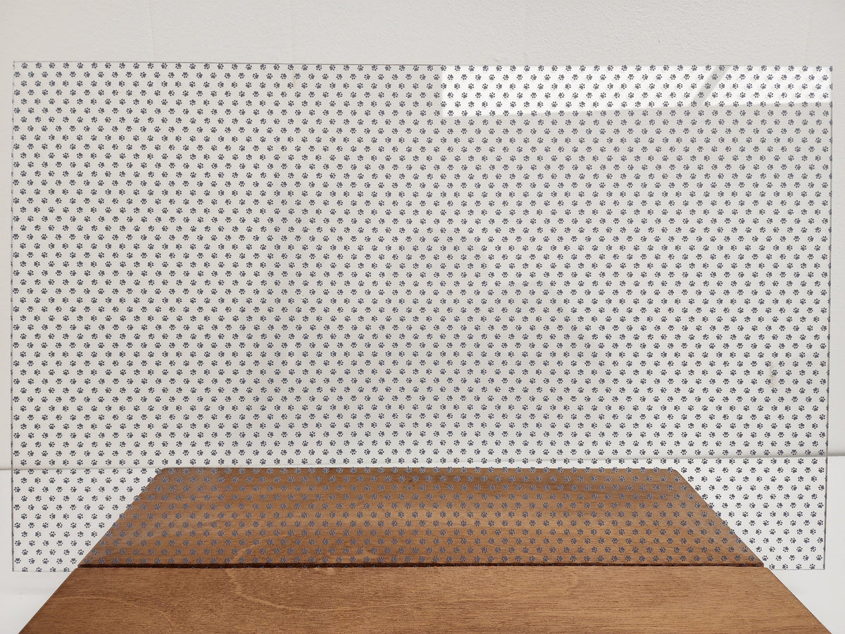 PatternPly® Scattered Micro School Pawprints GRAY product photo 3