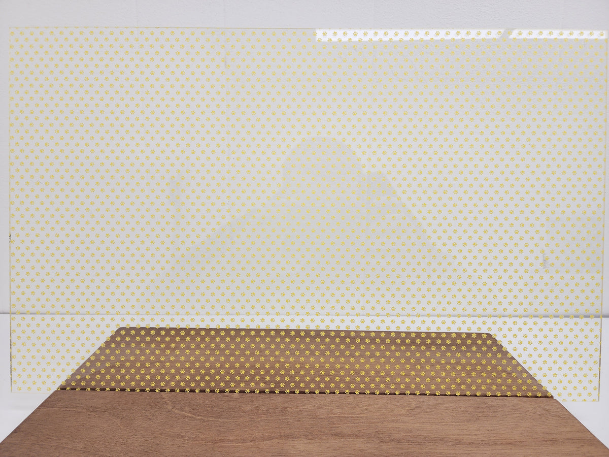 PatternPly® Scattered Micro School Pawprints YELLOW product photo 3