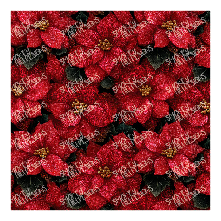 PatternPly® Transparent Pebbled Poinsettia