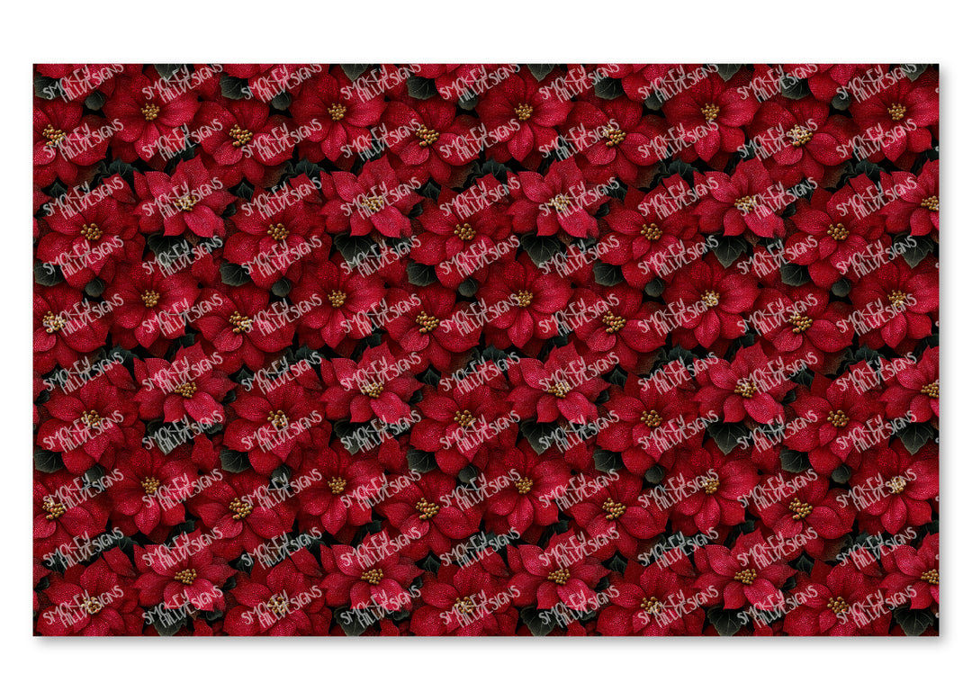 PatternPly® Transparent Pebbled Poinsettia