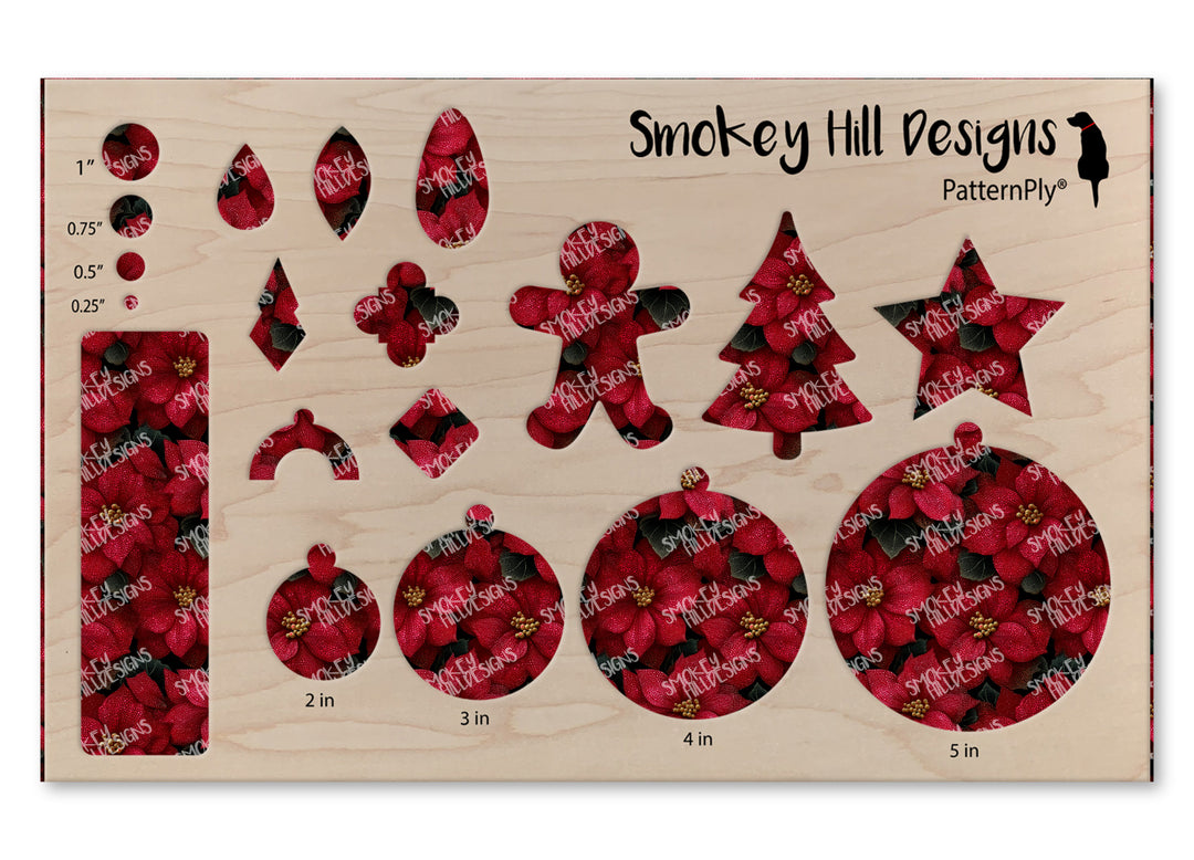 PatternPly® Transparent Pebbled Poinsettia