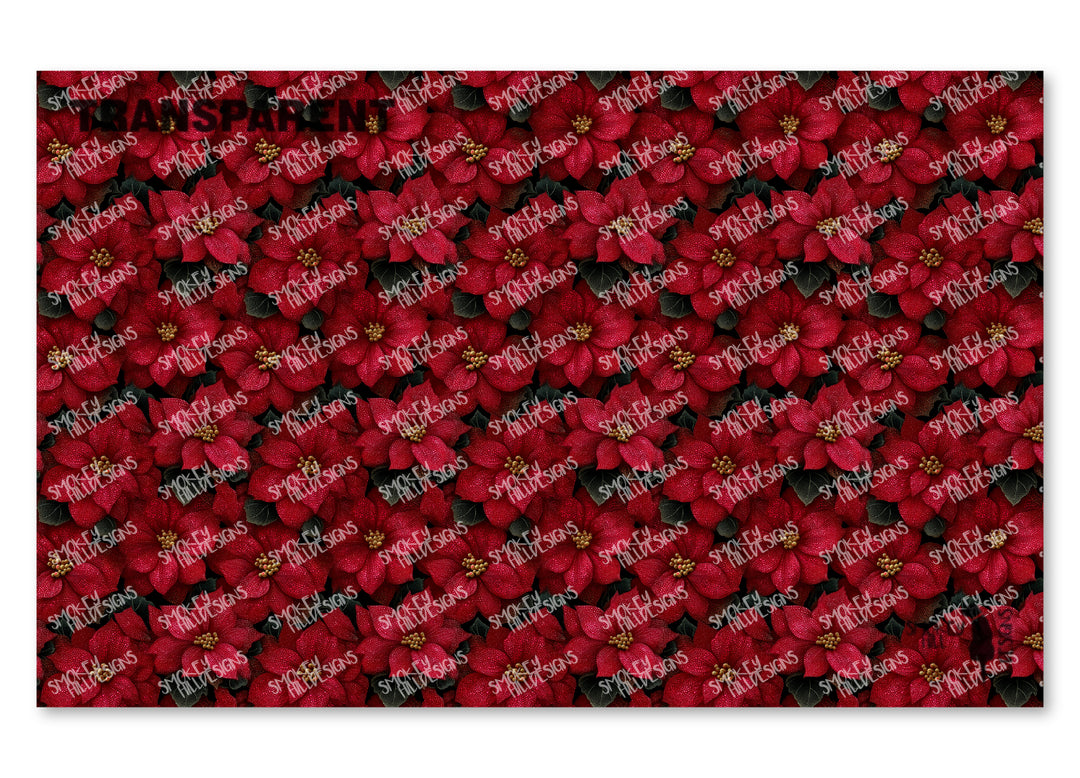 PatternPly® Transparent Pebbled Poinsettia