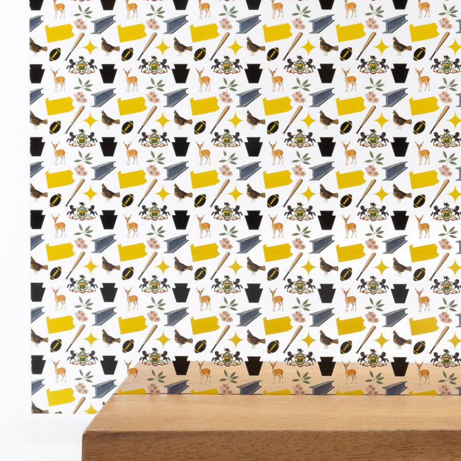 PatternPly® Scattered Western Pennsylvania Icons sheet showing the pattern