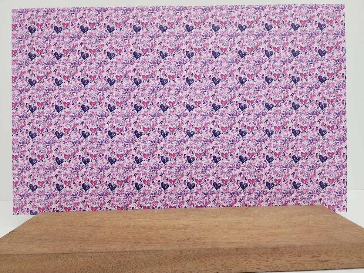 PatternPly® Full Coverage Pink and Purple Watercolor Hearts product photo 3