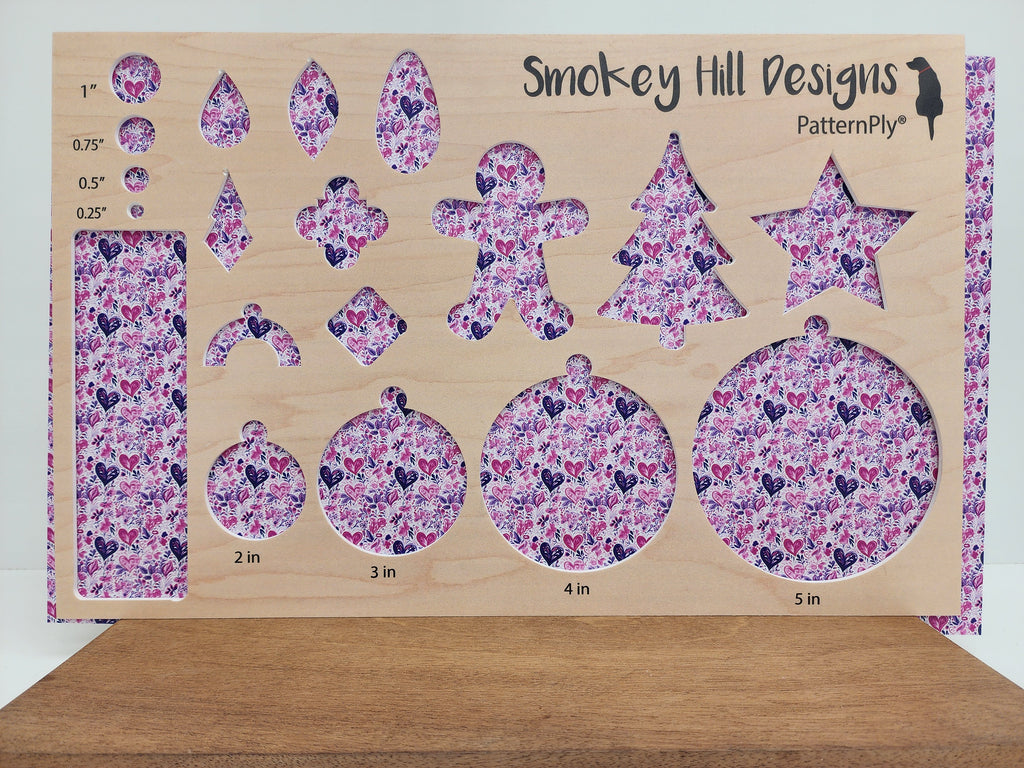 PatternPly® Full Coverage Pink and Purple Watercolor Hearts product photo 2