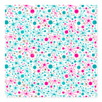 PatternPly® Scattered Pink and Teal Atomic Jacks sheet showing the pattern