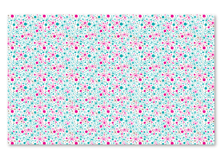 PatternPly® Scattered Pink and Teal Atomic Jacks
