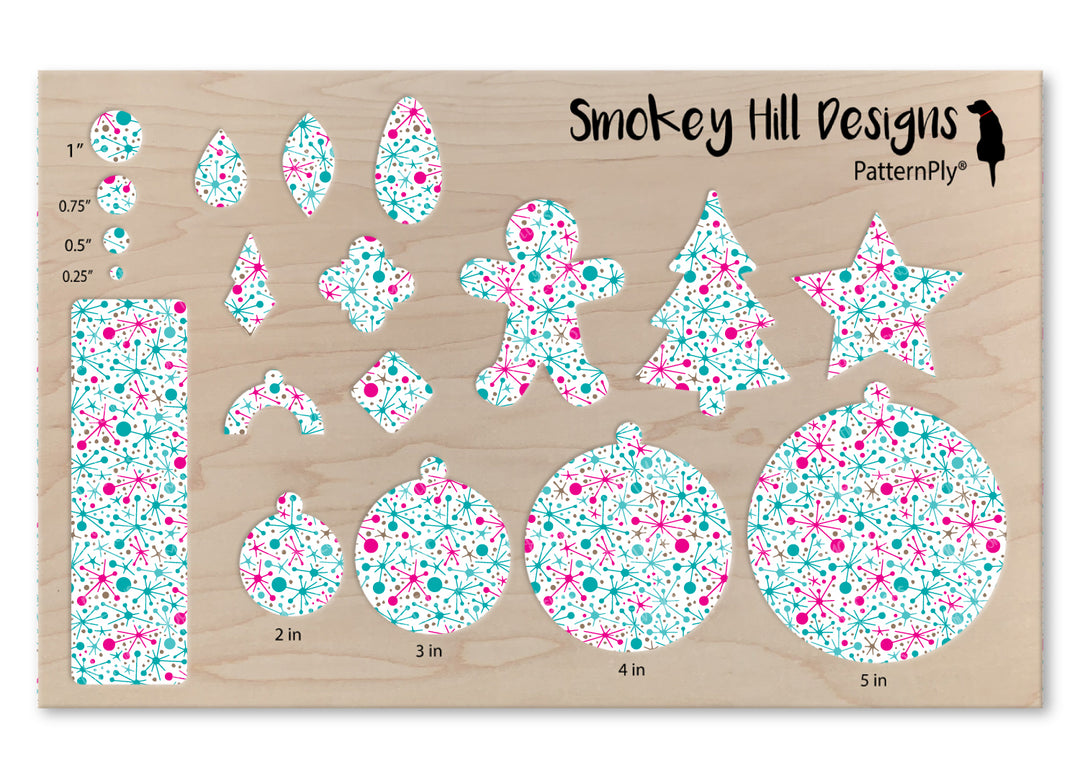 PatternPly® Scattered Pink and Teal Atomic Jacks