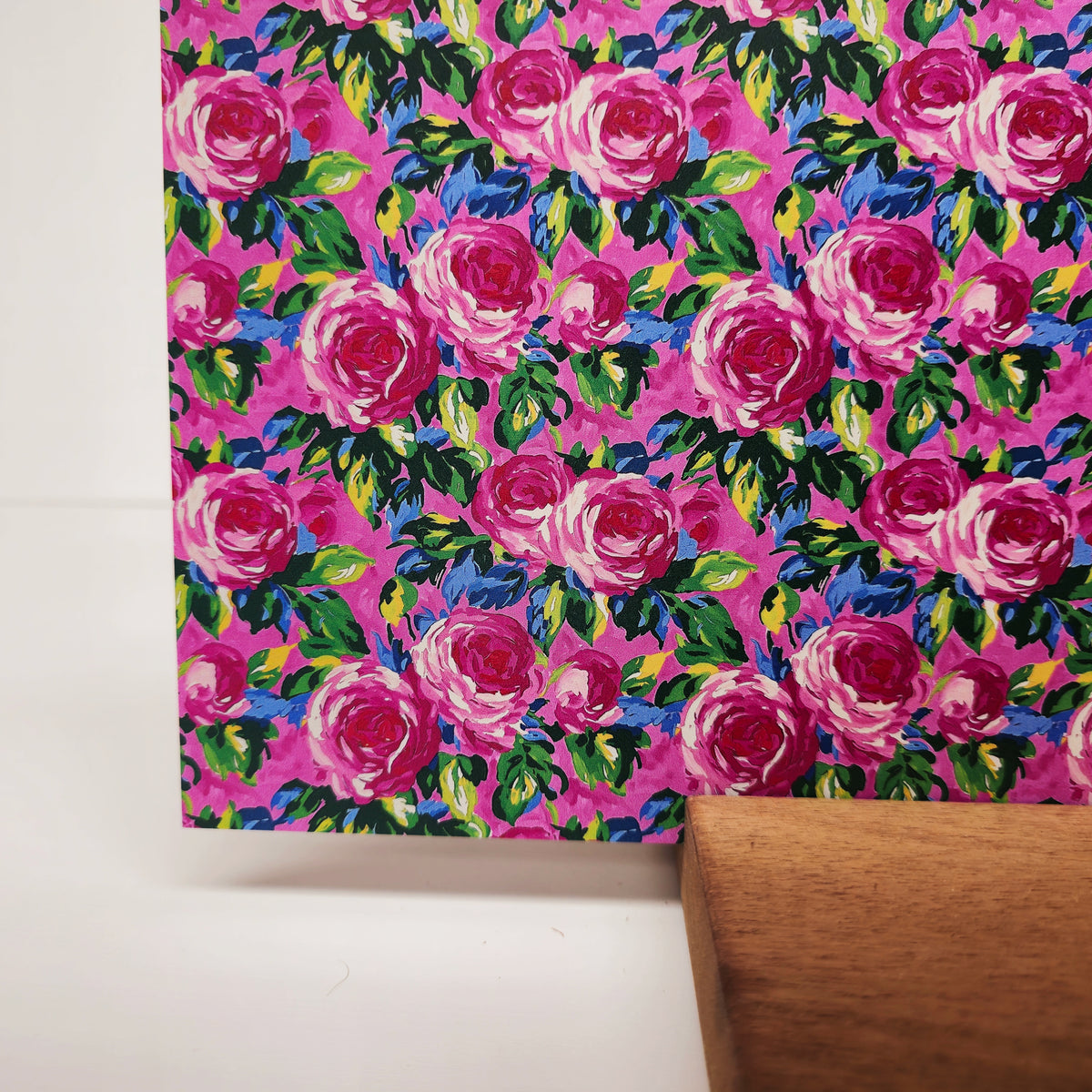 PatternPly® Full Coverage Pink Preppy Roses LARGE sheet showing the pattern