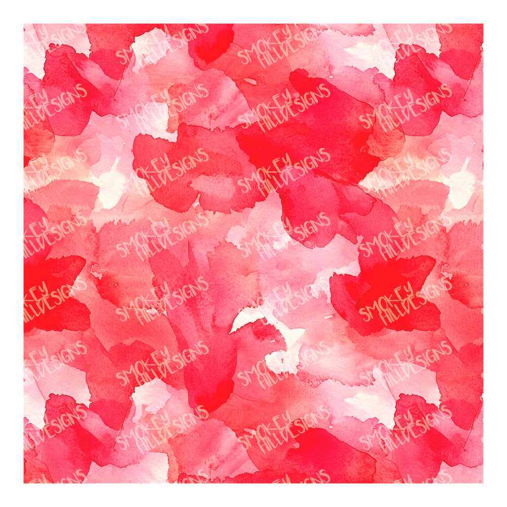 PatternPly® Transparent Pink Watercolor Brushstrokes sheet showing the pattern