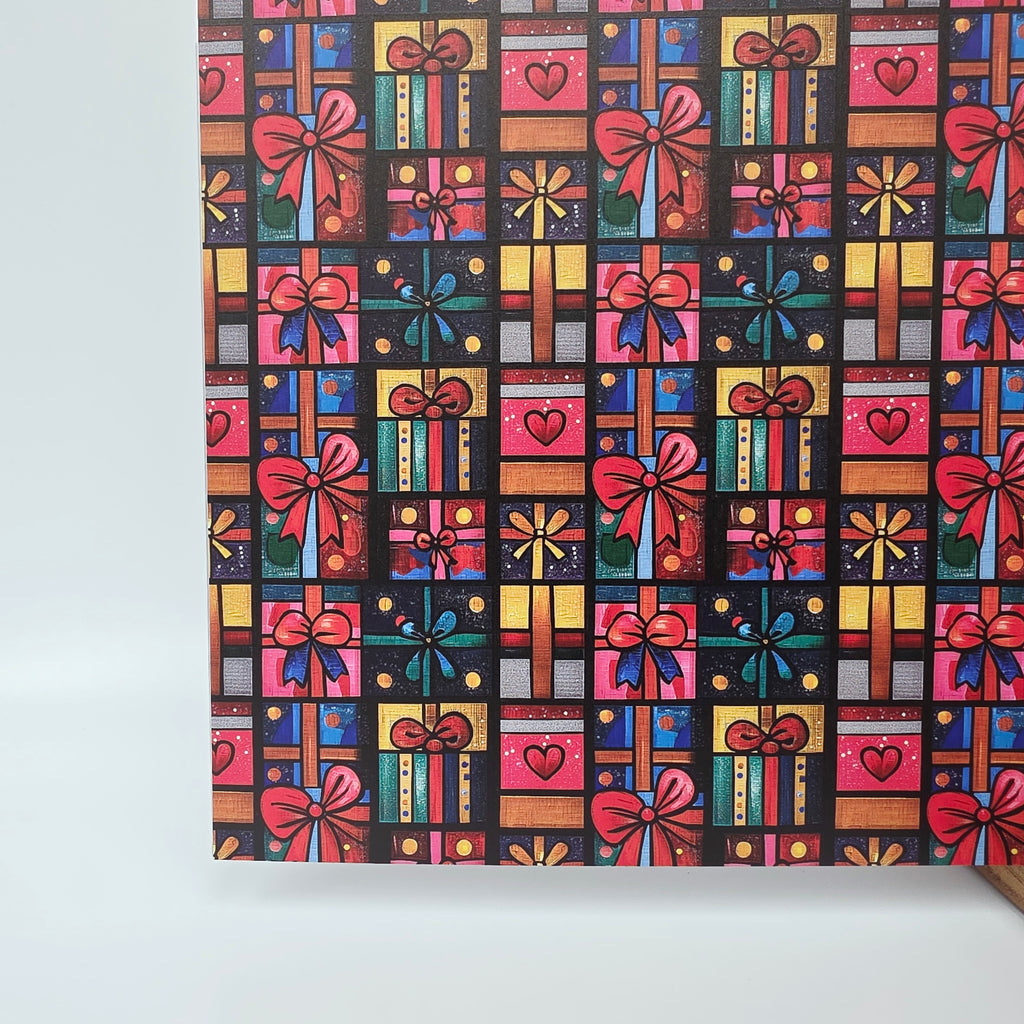 PatternPly® Full Coverage Playful Presents sheet showing the pattern