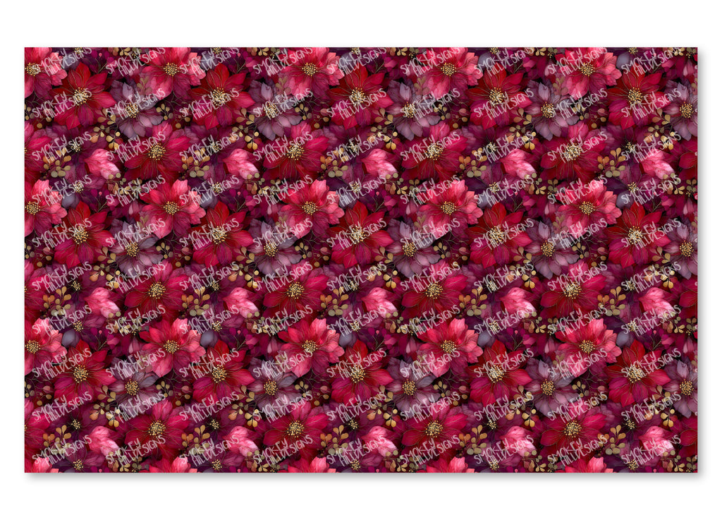PatternPly® Full Coverage Plum Poinsettias product photo 2