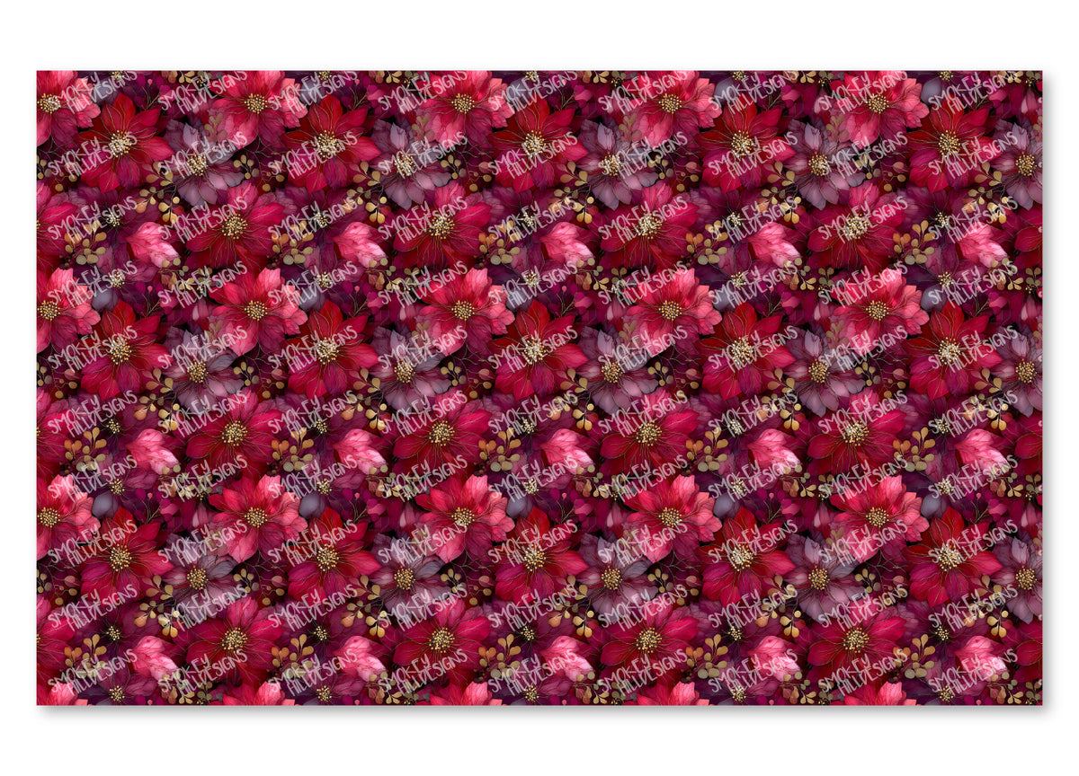 PatternPly® Full Coverage Plum Poinsettias product photo 2