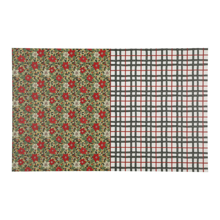 PatternPly® Full Coverage Poinsettia Plaid Duo