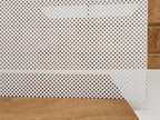PatternPly® Scattered Polka Dots WHITE sheet showing the pattern
