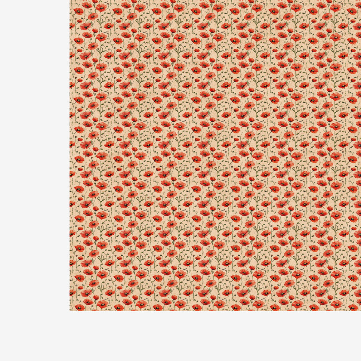 PatternPly® Naturals Poppies sheet showing the pattern