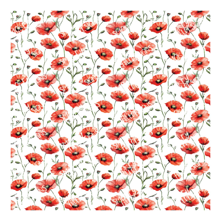 PatternPly® Scattered Poppies
