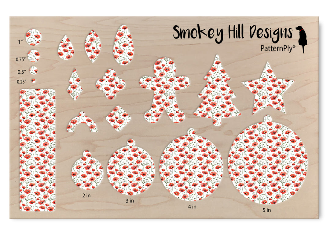 PatternPly® Scattered Poppies