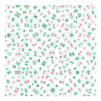PatternPly® Scattered Preppy Pink And Green Mahjong