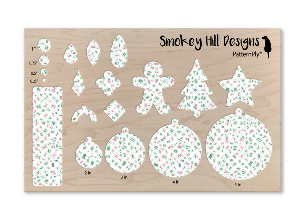 PatternPly® Scattered Preppy Pink And Green Mahjong