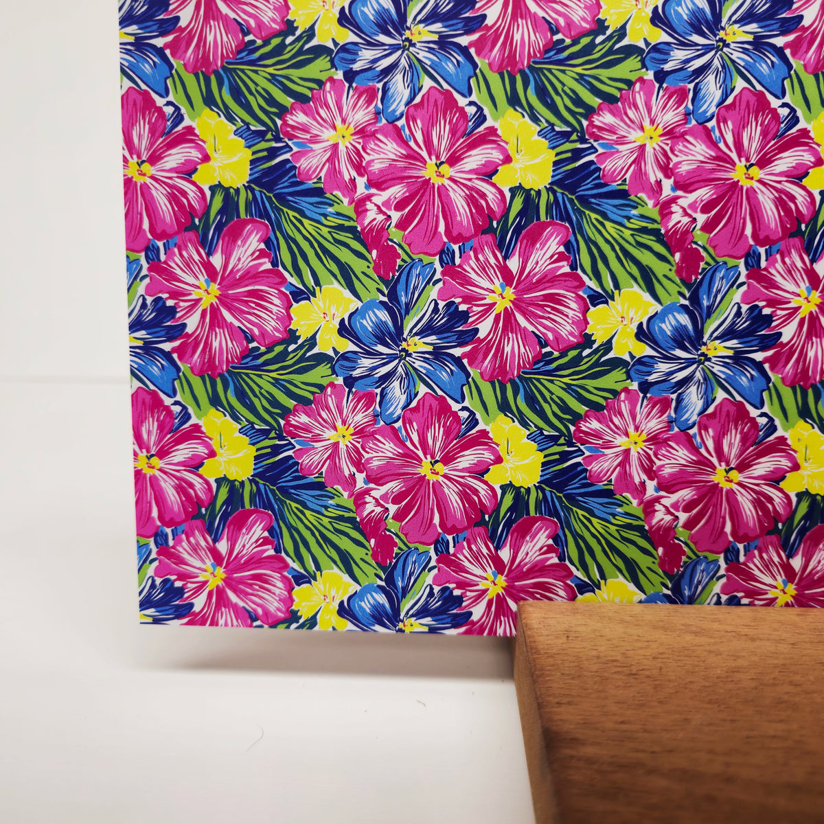 PatternPly® Full Coverage Preppy Hibiscus LARGE sheet showing the pattern