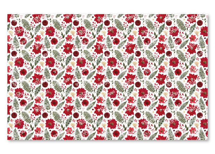 PatternPly® Scattered Pressed Poinsettia
