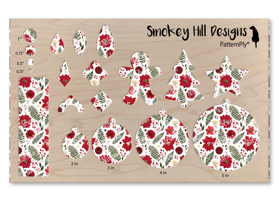PatternPly® Scattered Pressed Poinsettia