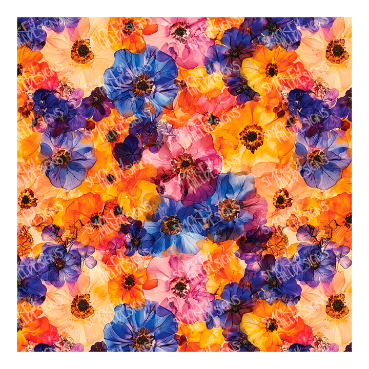 PatternPly® Full Coverage Pressed Flower Collage