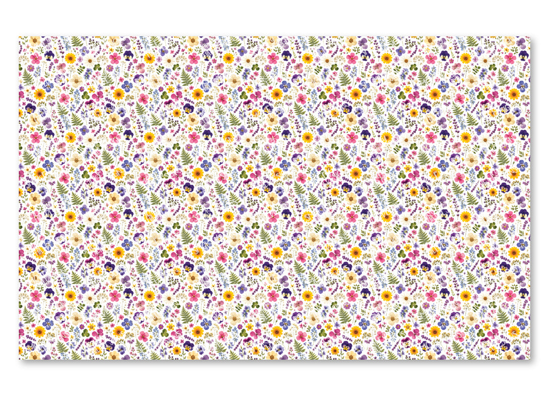 PatternPly® Scattered Colorful Pressed Flowers