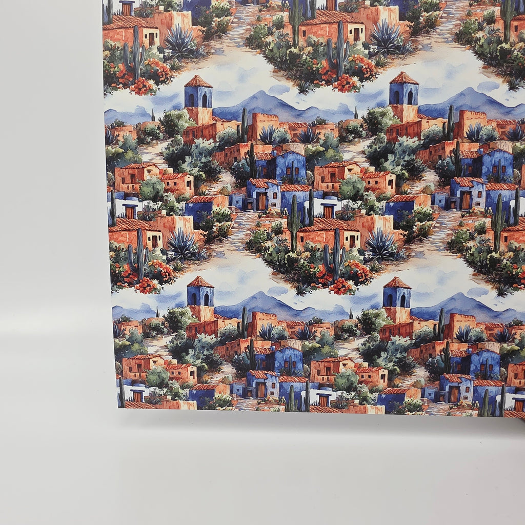 PatternPly® Full Coverage Pueblo Village sheet showing the pattern