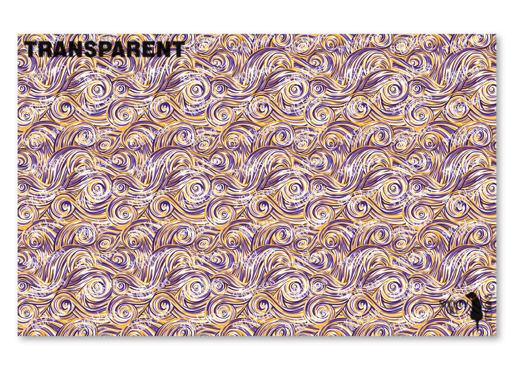 PatternPly® Transparent Purple and Gold Swirls product photo 2