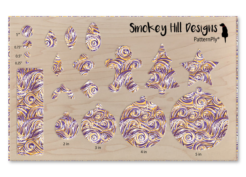 PatternPly® Transparent Purple and Gold Swirls product photo 3