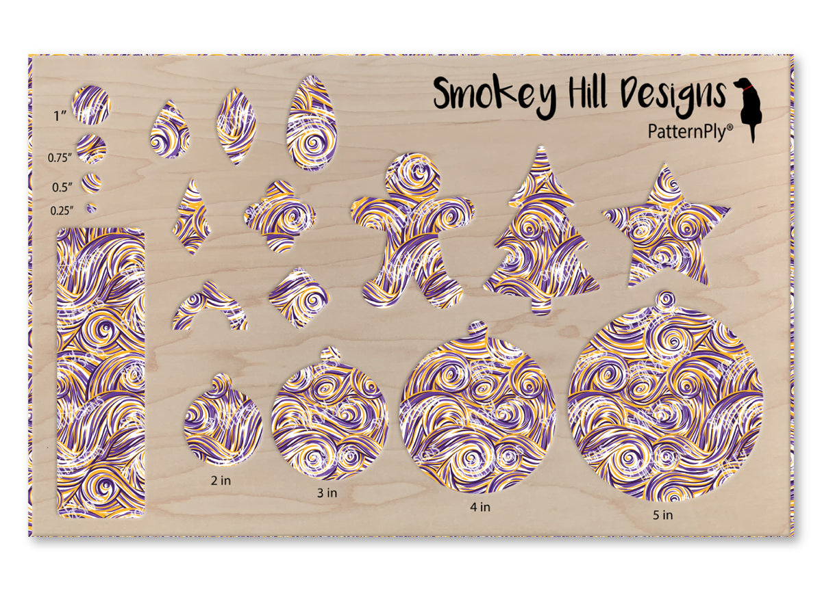 PatternPly® Transparent Purple and Gold Swirls product photo 3
