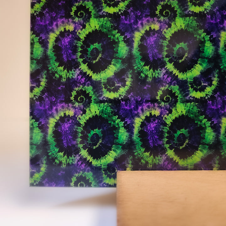 PatternPly® Green and Purple Halloween Tie Dye