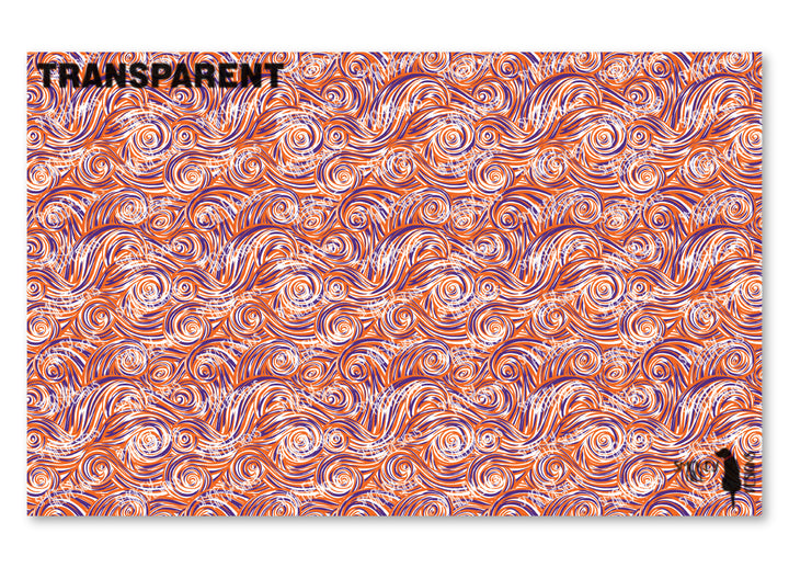 PatternPly® Transparent Purple and Orange Swirls